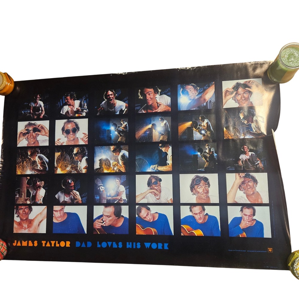 James Taylor Dad Loves‎ His Work Vintage 1981 Promo Album Poster 32x48 Columbia